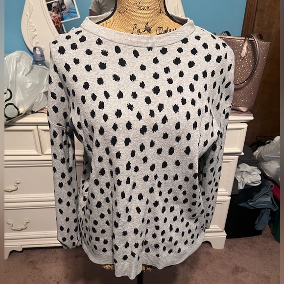 Polka dot gray sweater - Picture 1 of 2